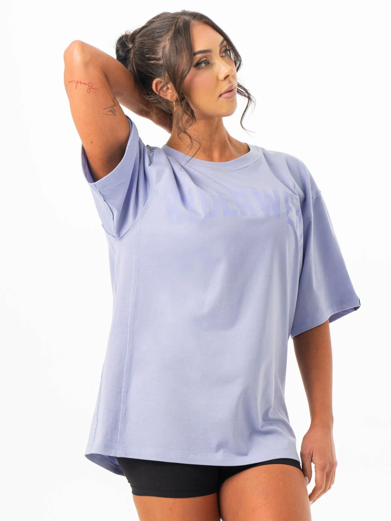 Cozy Hug Force Oversized T-Shirt - Lilac Blue