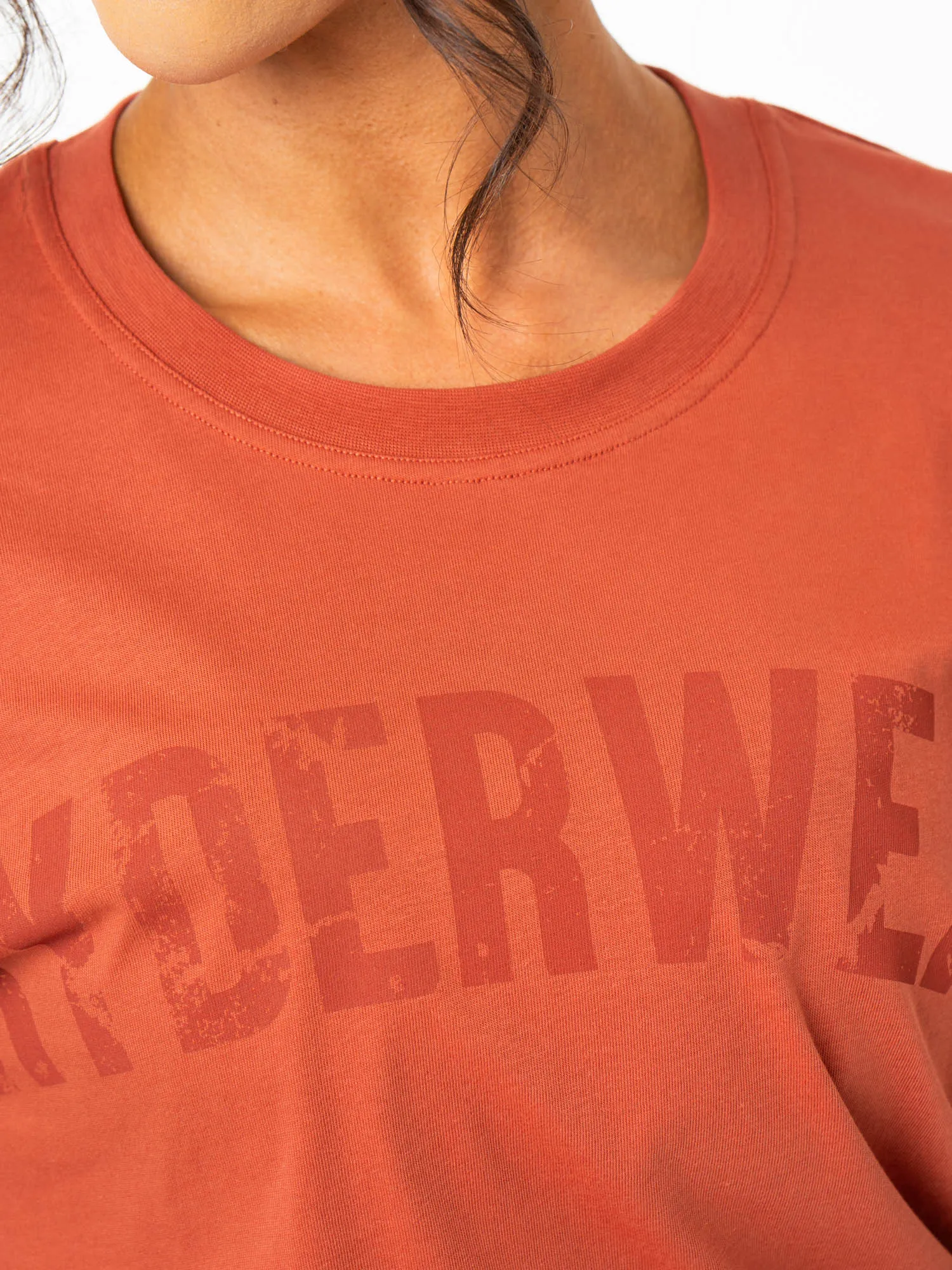 Force Oversized T-Shirt - Terracotta Breathable Stretch Minimalist fashion