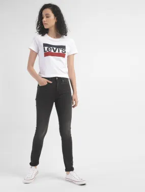 Women's 721 Black Skinny Fit High Rise Jeans Common Outfit Winter Warmth Sustainable