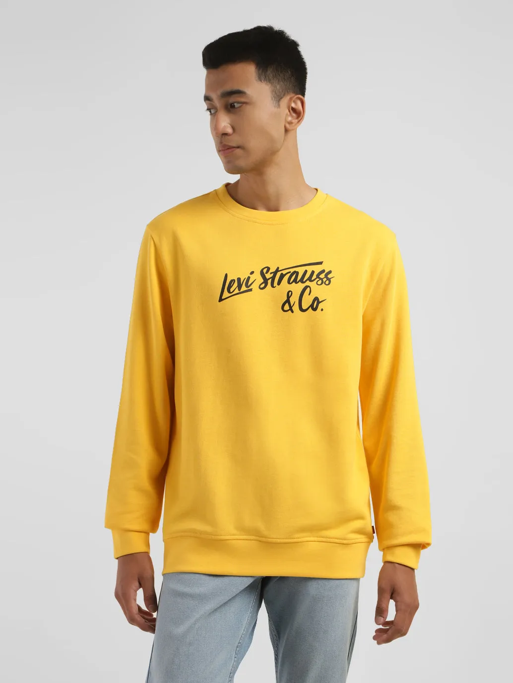 Men's Brand Logo Crew Neck Sweatshirt product ethical sourcing Effortless Style