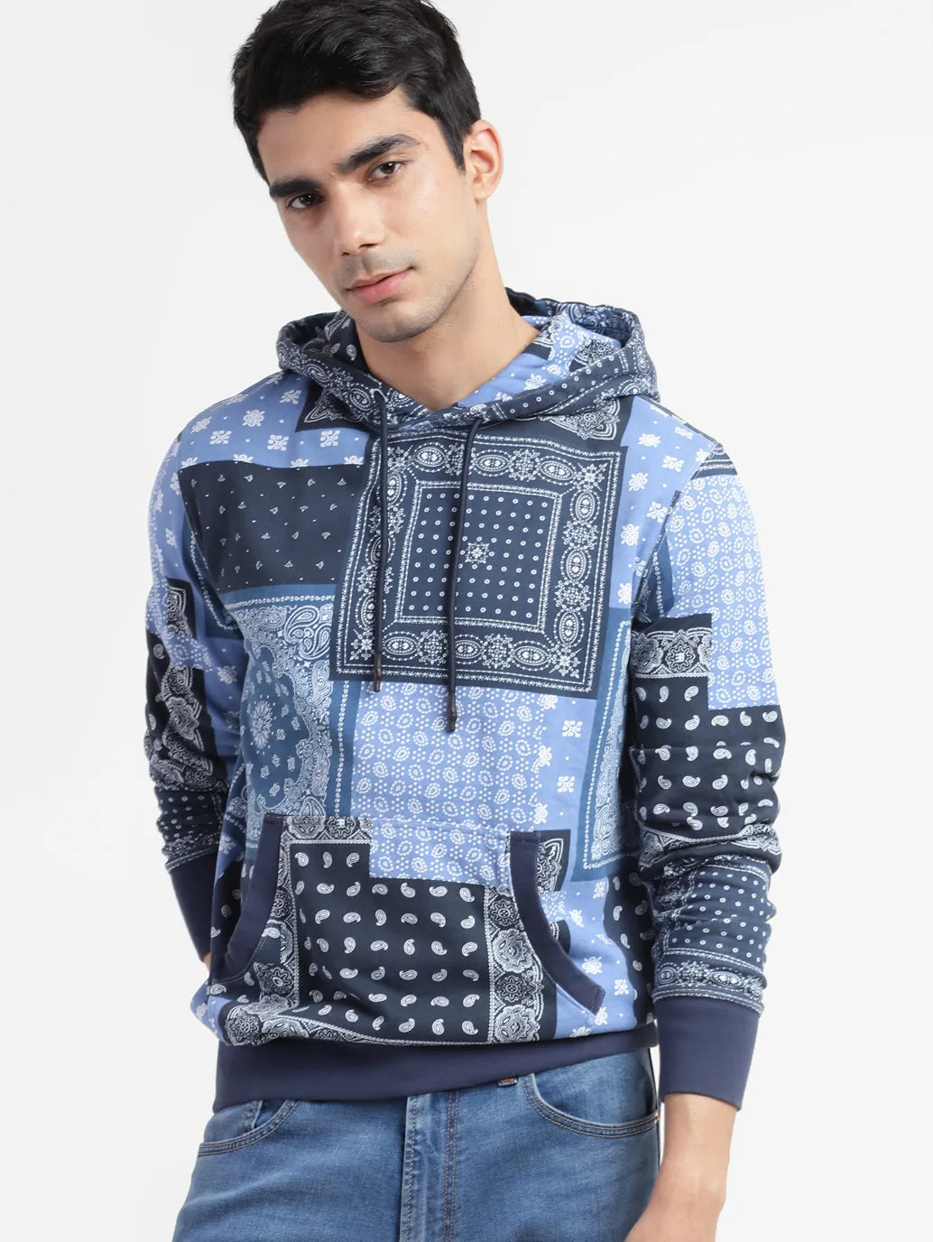 Cozy Layer Men's Ethnic Motifs Hooded Sweatshirt