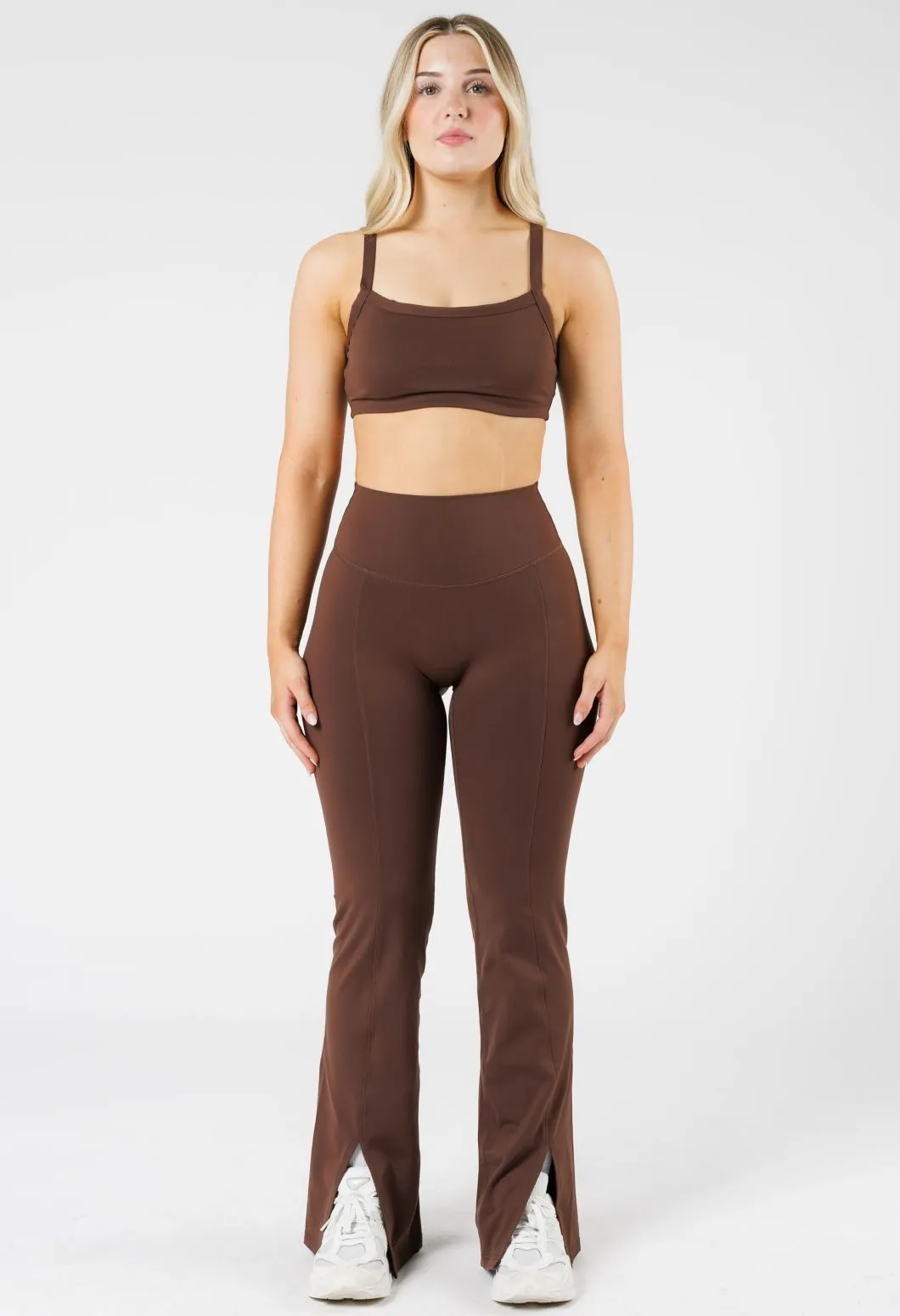FormLux Front Slit Sculptseam? Plus Flare Legging 32" Earth Squat Proof Morning Stretch