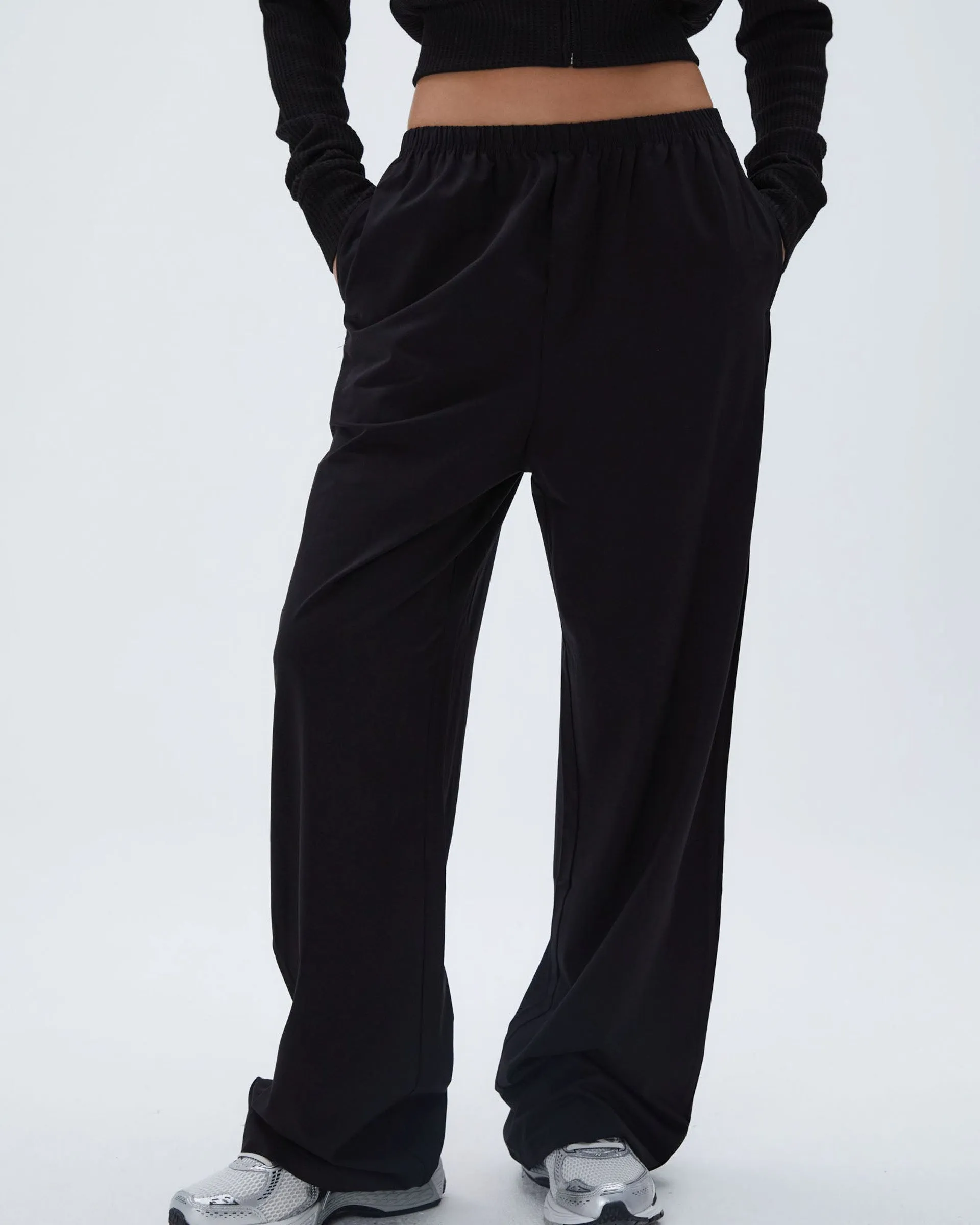 Modal Cotton Pants - Black Neutral Shade Low Profile Design