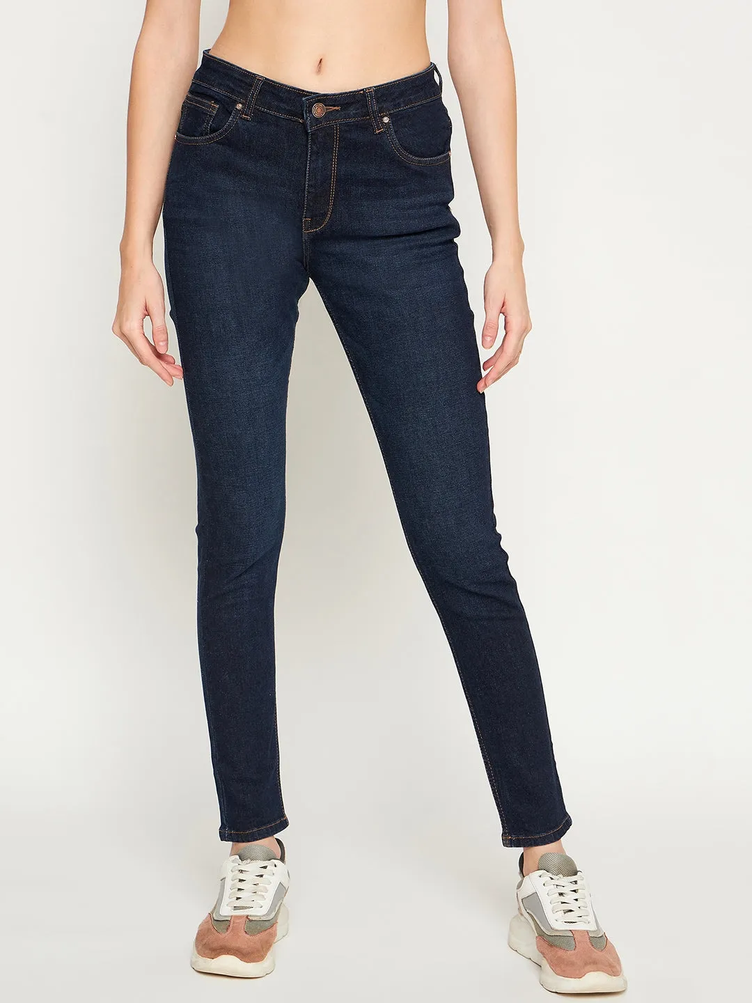 Popular Staple Match With All Madame Carbonblue Straight Fit Denim
