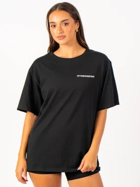 Relaxed fit style Fresh Outfit Style Energy Oversized T-Shirt - Black