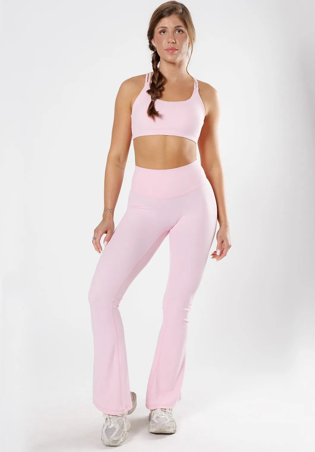 Stretchable Fabric RecStretch Original Sculptseam? Plus Essential Flare Legging 34" Pink Opal