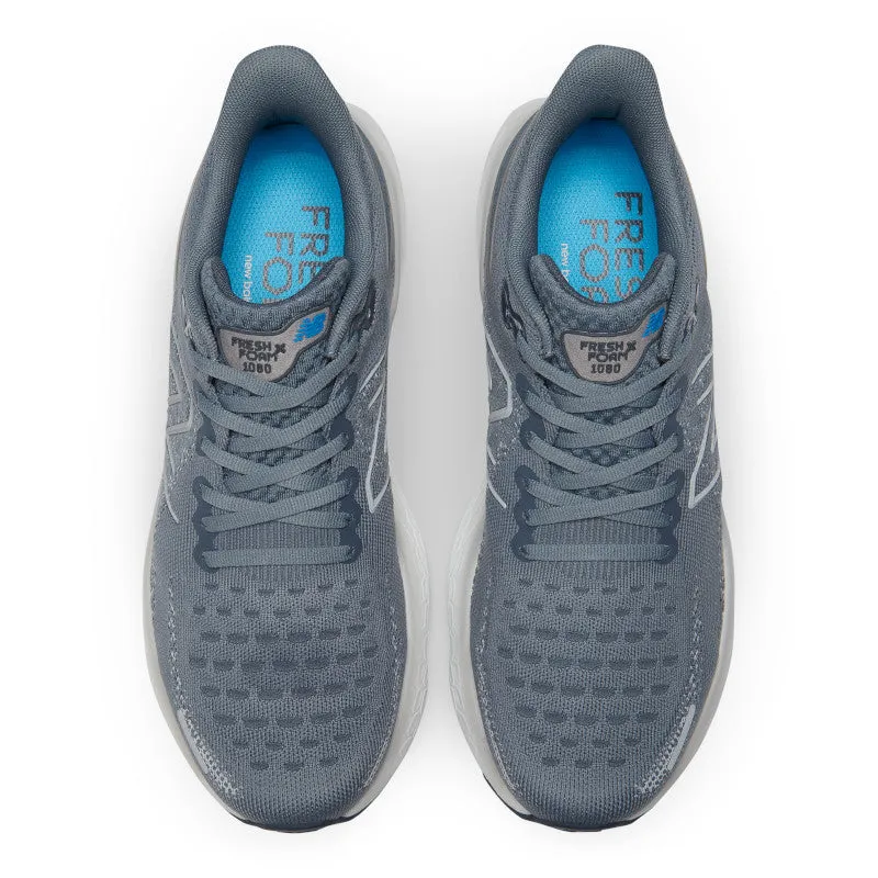 Fresh Foam X 1080v12 - Steele with Serene Blue and Lead - Men's cold weather running shoe situation 3D Molded