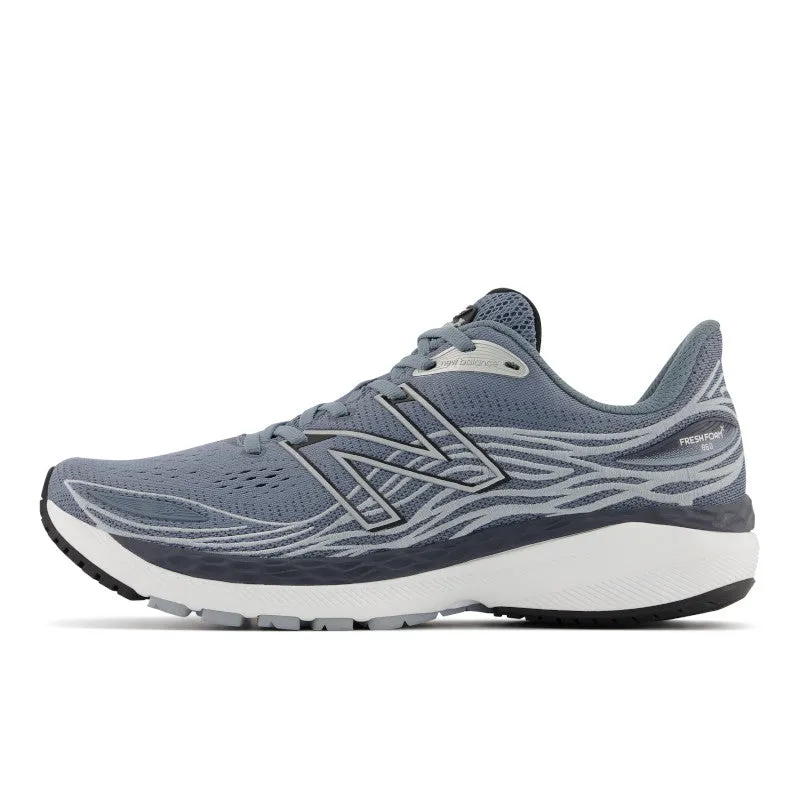 Comfortable Toe Fashion Accessory Fresh Foam X 860v12 - Ocean Grey with Light Slate and Black - Men's