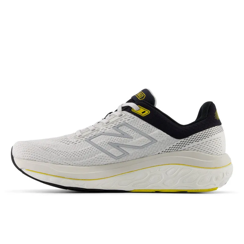 Fresh Foam X 860v14 - Grey Matter with Black and Ginger Lemon - Men's Vertical Comfort Padding running in an overpass area shoes