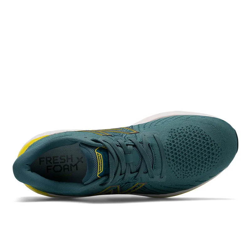 footgear for jogging Fresh Foam X Vongo v5 - Deep Sea with Sulphur Yellow - Men's