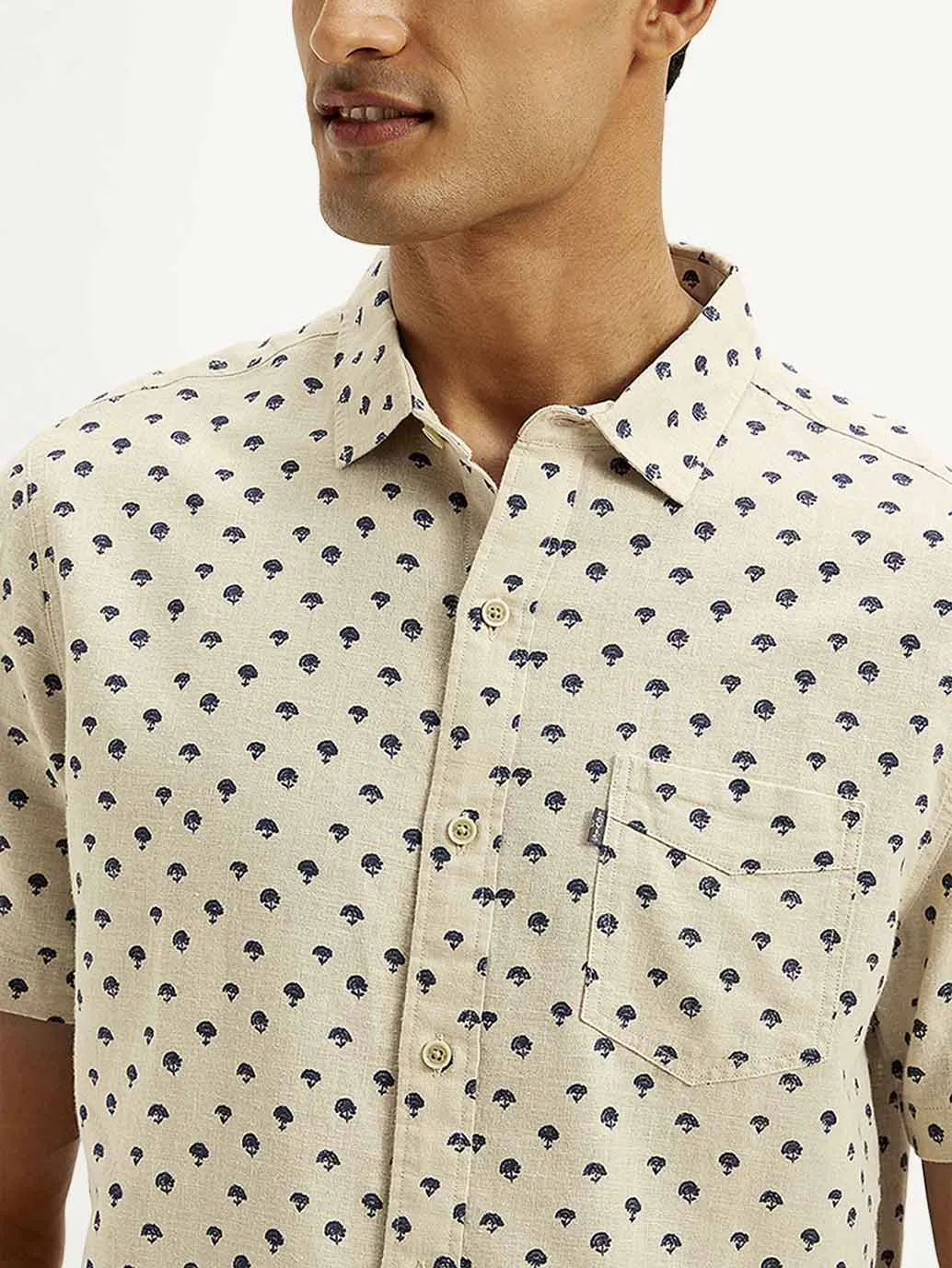 Multipocket Style Edgy style Men's Floral Slim Fit Shirt