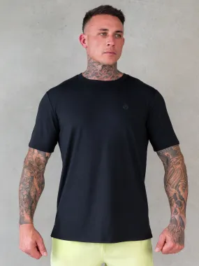 Soft Tech T-Shirt - Black Relax Fit Design