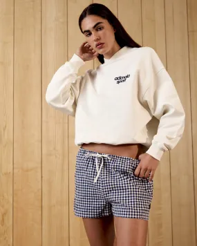 Gingham Shorts - Navy Blue/White Sneakers easy-care item