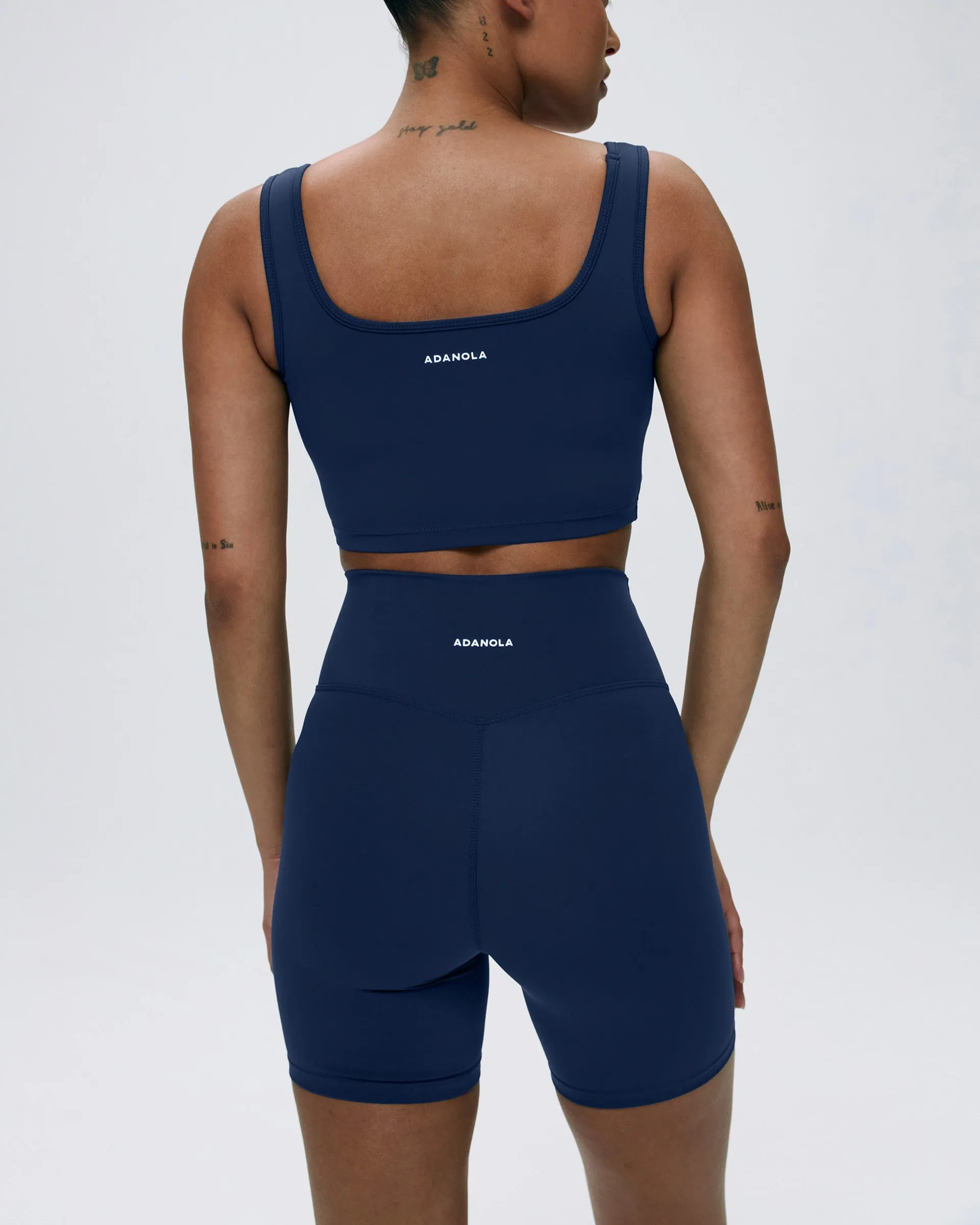 Quick Release Buckle Stretch Movement Ultimate Crop Shorts - Navy Blue