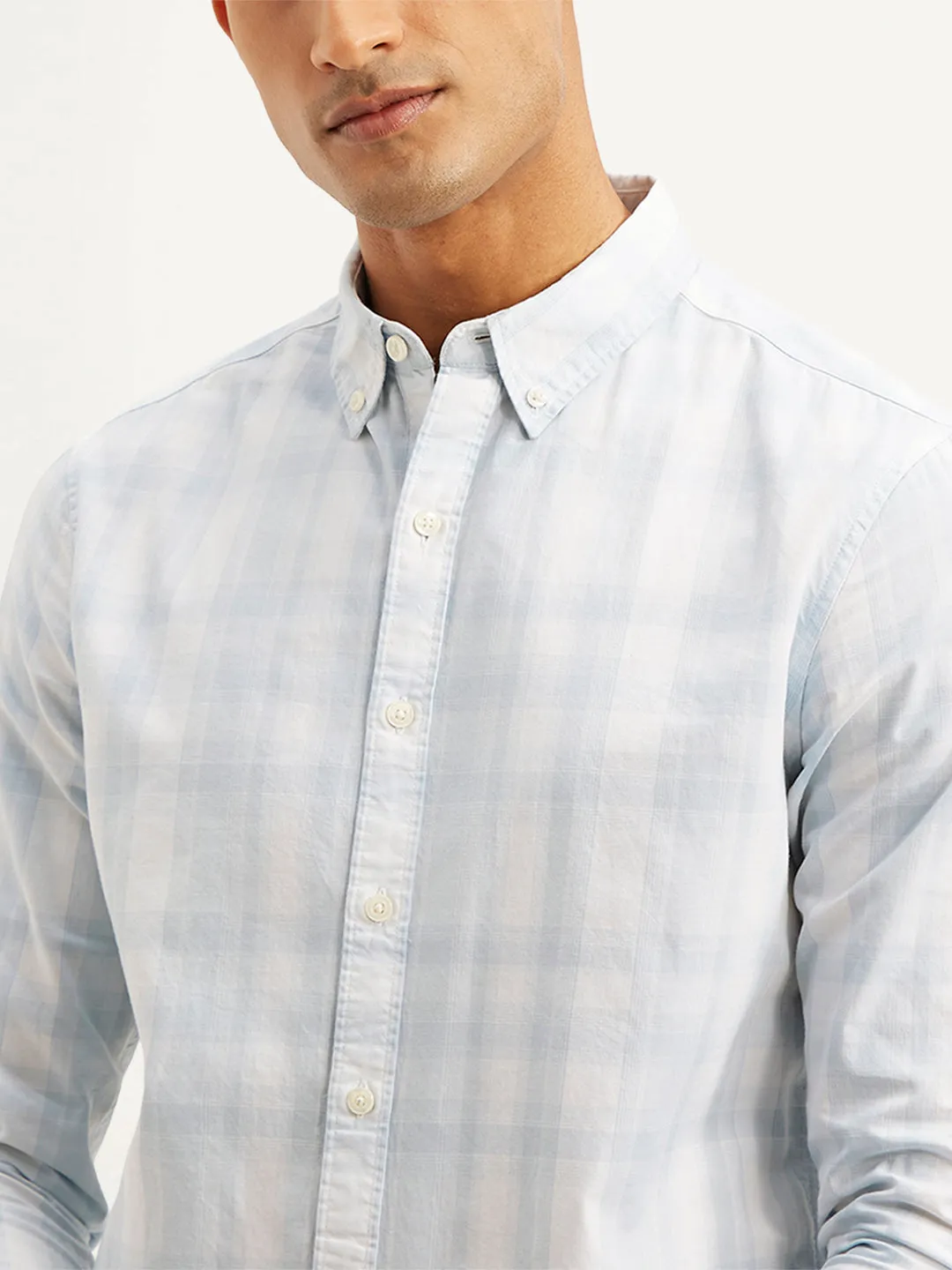 Men's Checkered Slim Fit Shirt All-Occasion Wear Classic Color