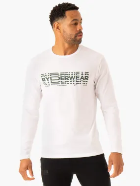 Graphic Long Sleeve T-Shirt - White Light Style Effortless Style