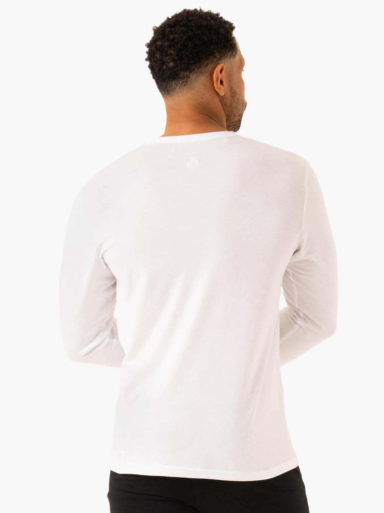 Graphic Long Sleeve T-Shirt - White Stylish Everyday Wear UPF Rated Fabric
