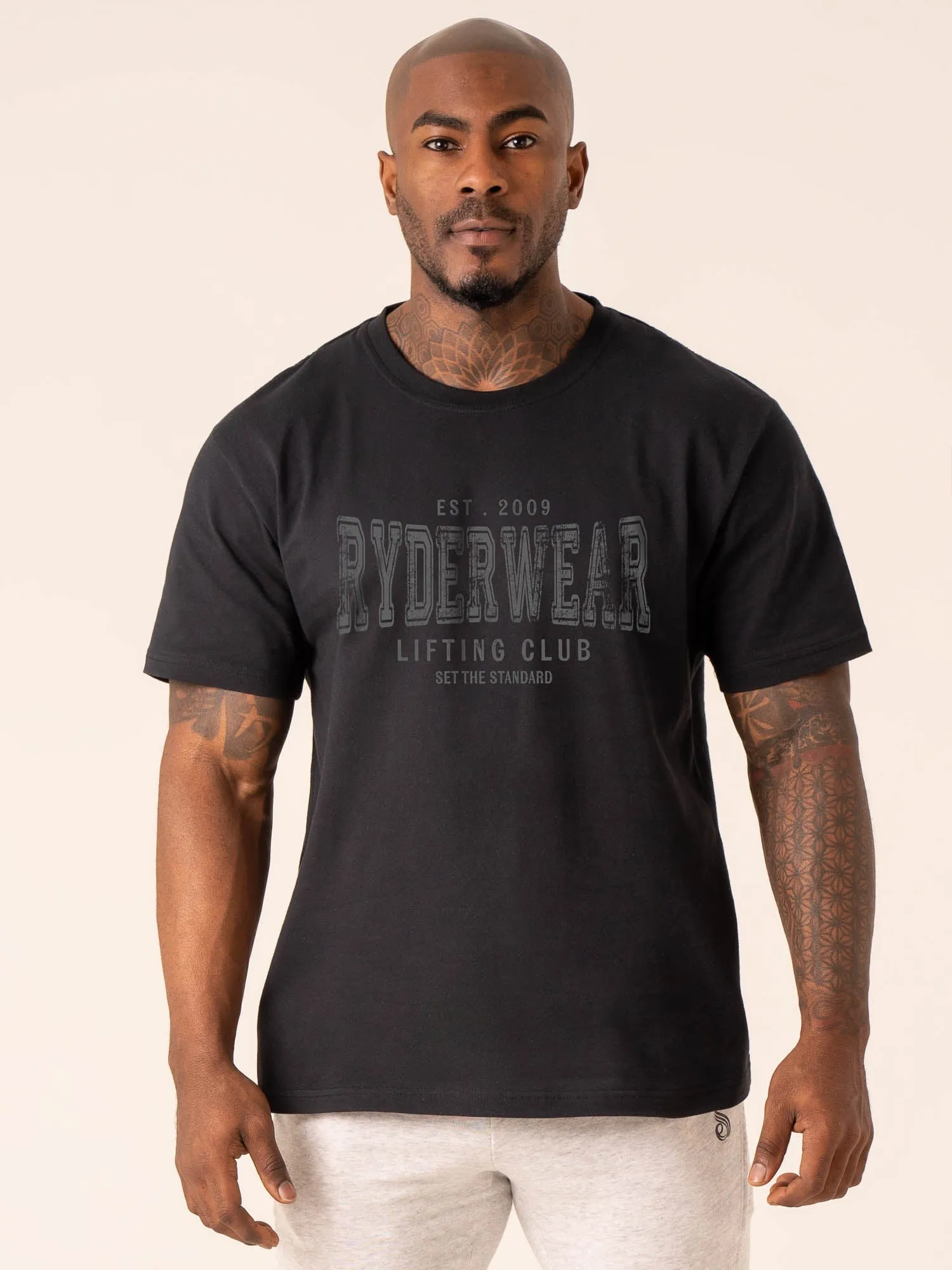 Timeless Layering Eco Friendly Production Grit Oversized T-Shirt - Black