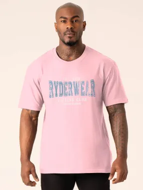 Grit Oversized T-Shirt - Pink City Fashion Look Roomy Waistband