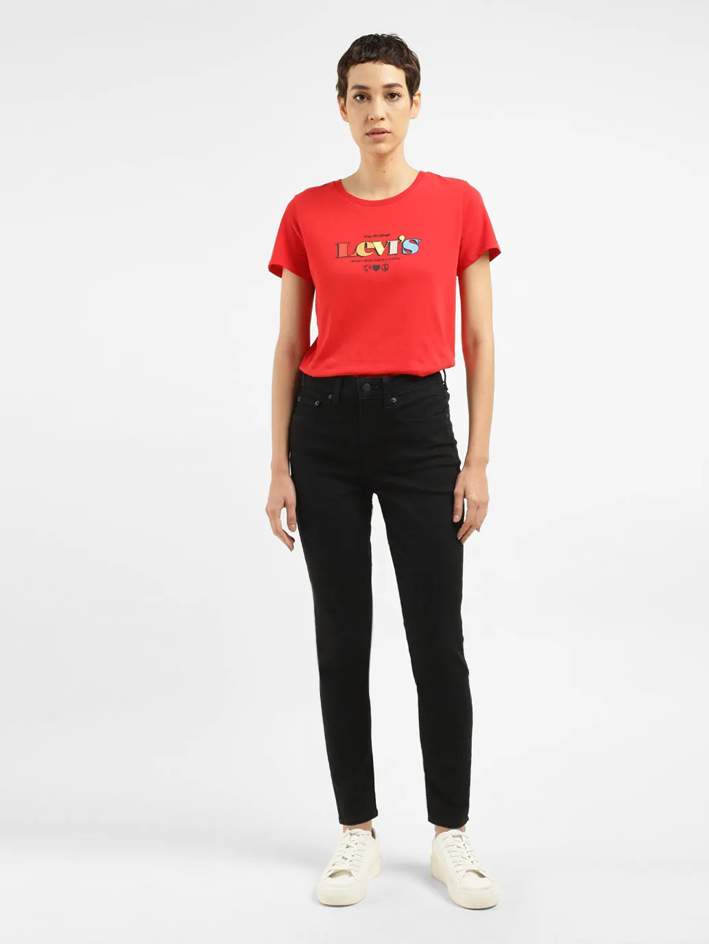 Women's 721 Black Skinny Fit High Rise Jeans Office Friendly