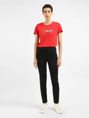 Women's 721 Black Skinny Fit High Rise Jeans Youth Style Office Wear