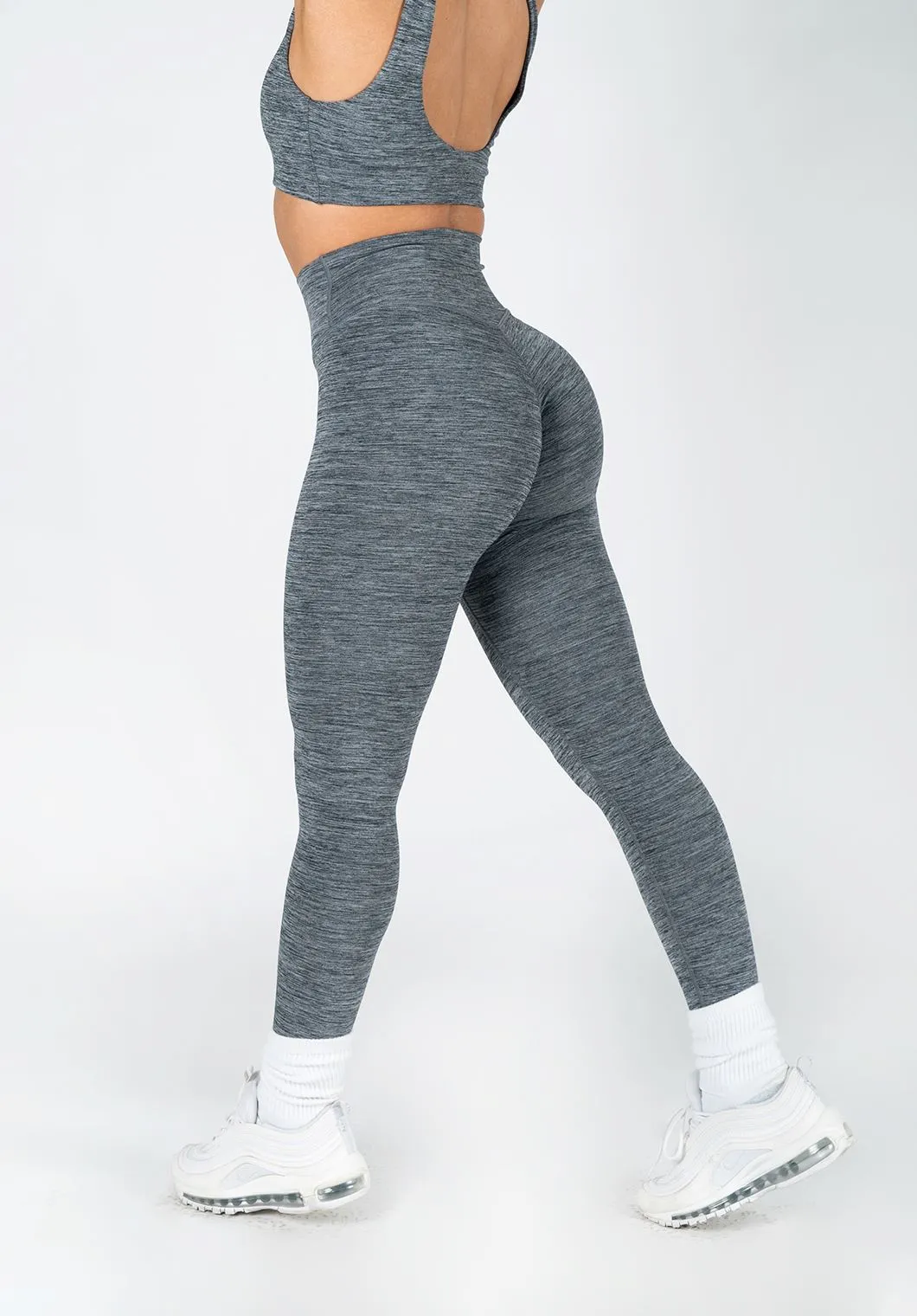 Tagless label Fitness Design Reluna Spacedye Original Sculptseam? Legging Grey Static