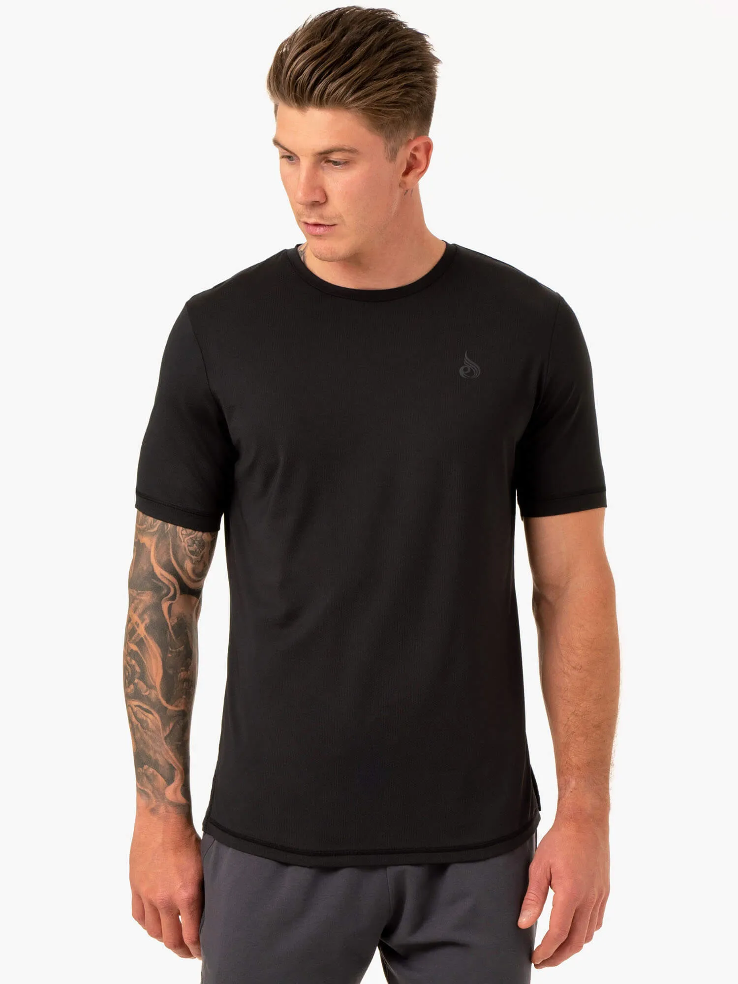 Optimal Mesh T-Shirt - Black Flattering Shape Perfect Comfort Wear