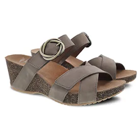 Chic Open-toe Shoes Sunset Stroll Susie - Taupe Nubuk