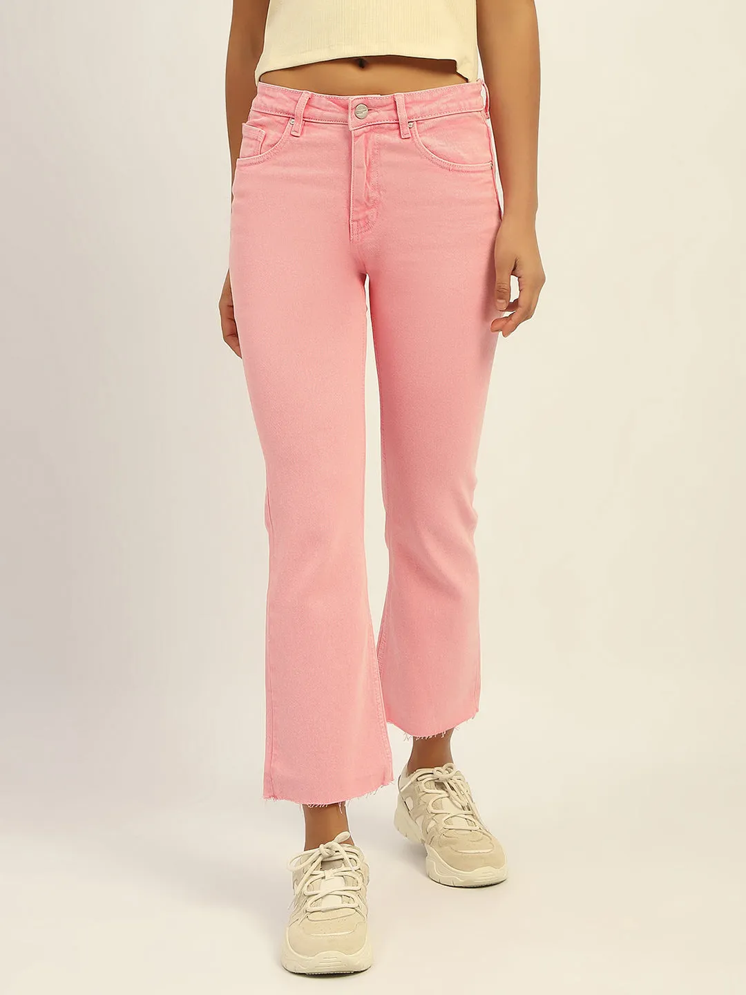 Smart Design Madame Mid Rise Cotton Pink Denim