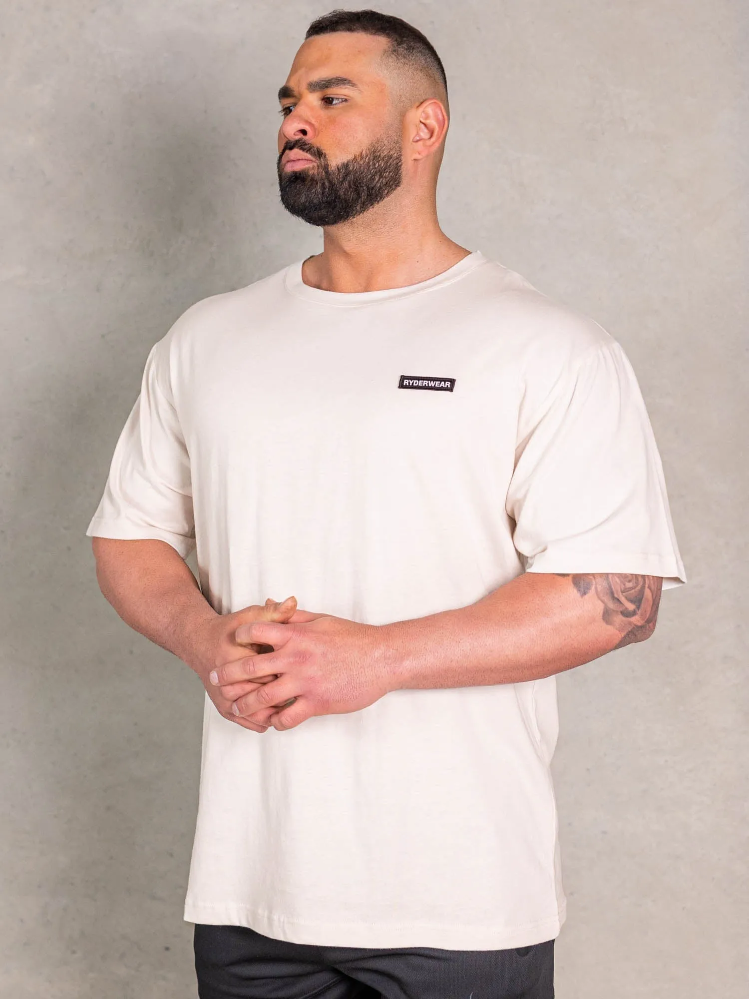 NRG Oversized T-Shirt - Oat Trendy Fabric