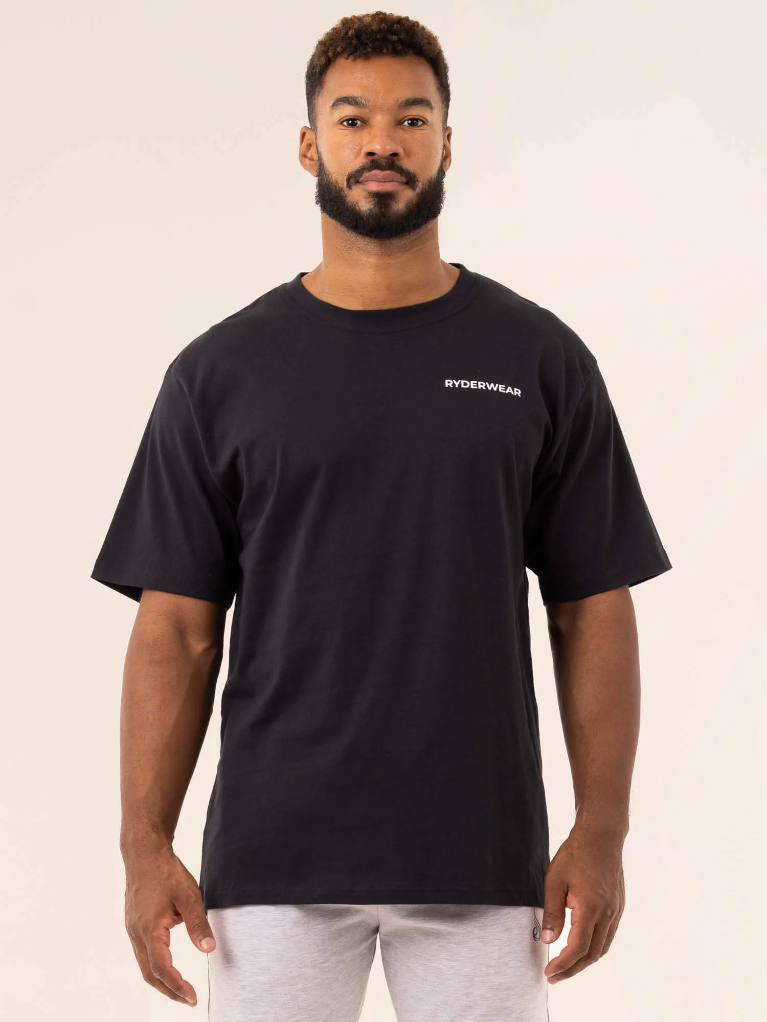 Industry Oversized T-Shirt - Black Smooth Look