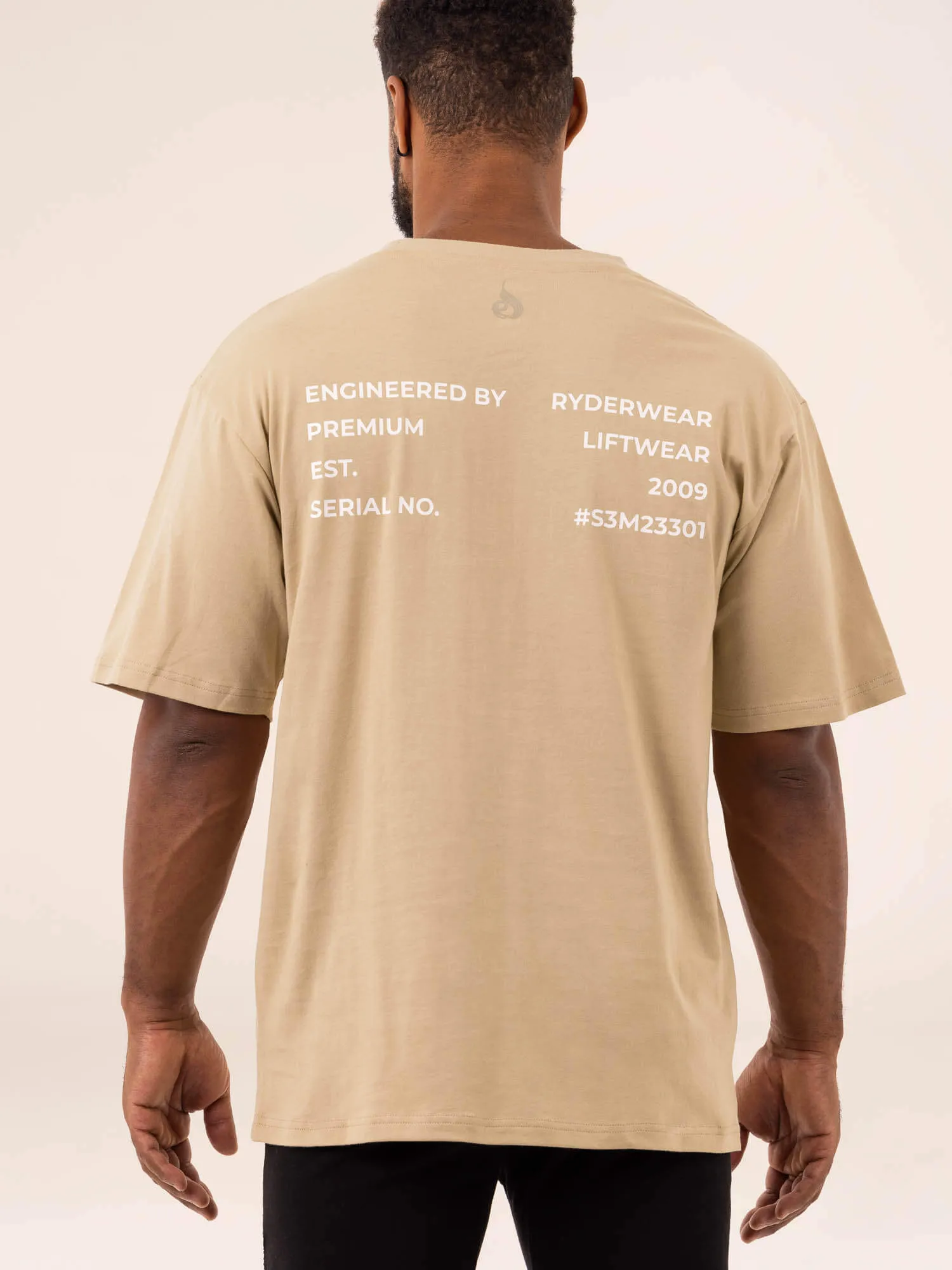 Industry Oversized T-Shirt - Sandstone Lightweight Wear Fresh Look