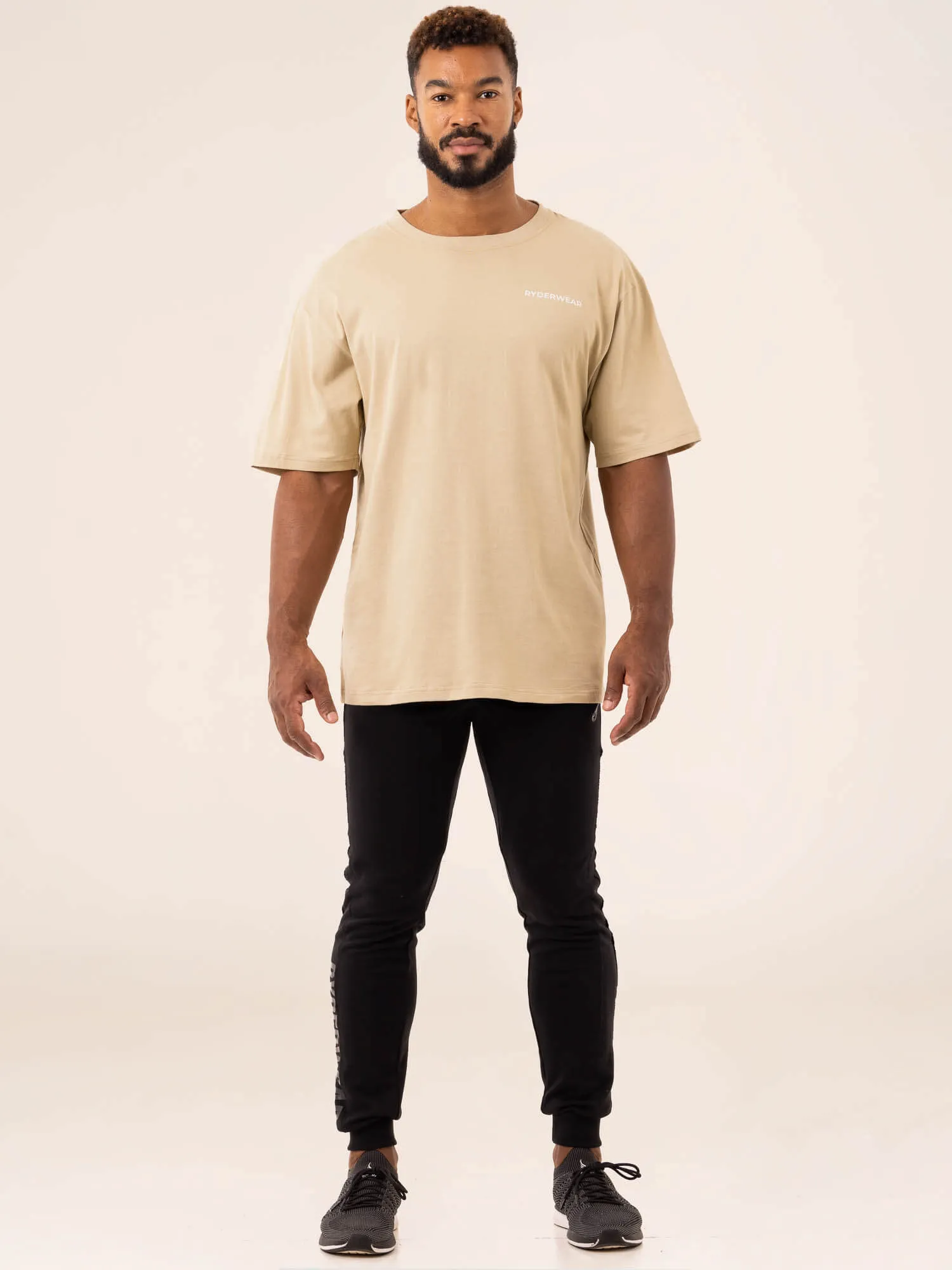 Industry Oversized T-Shirt - Sandstone Essential Style Wear Best Seller