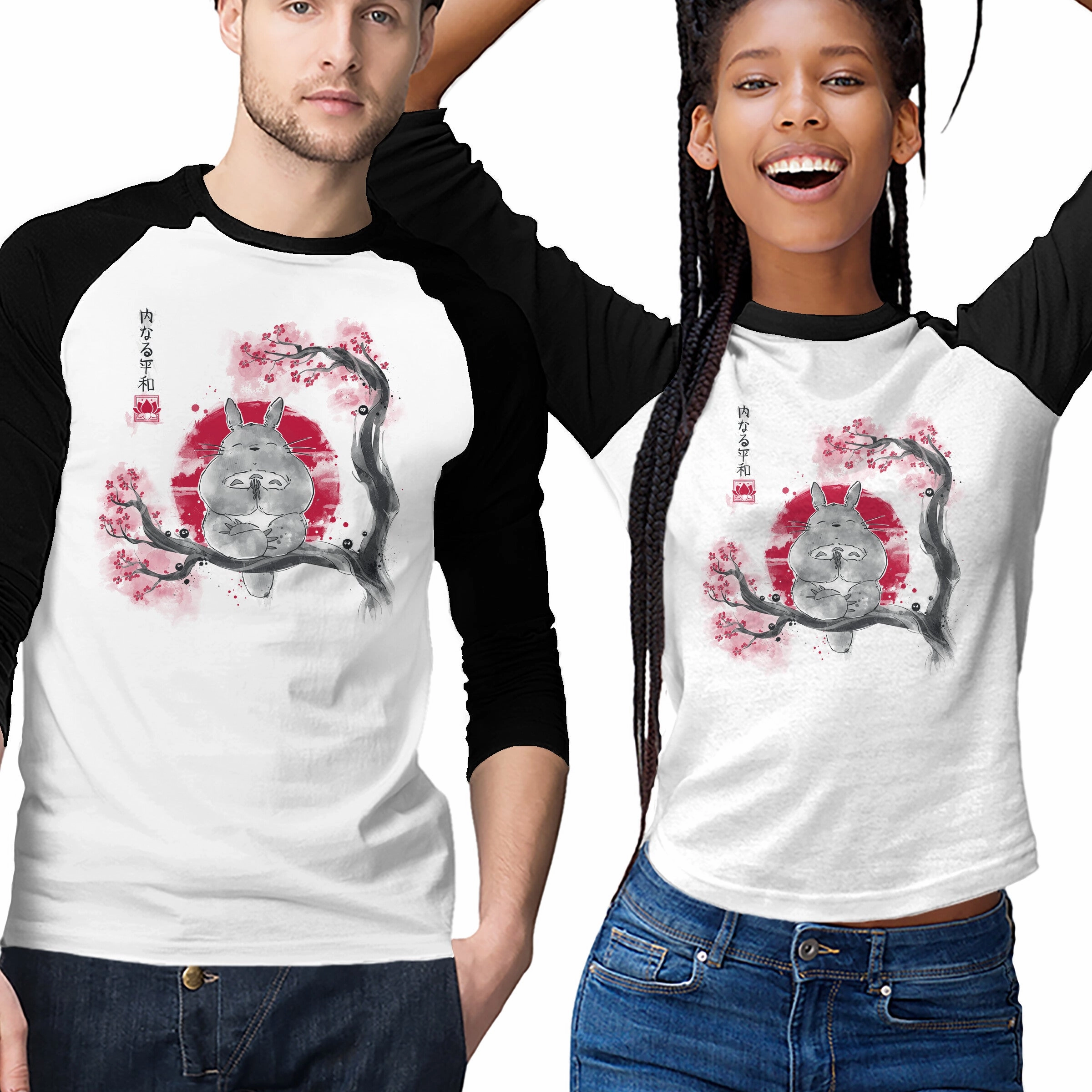 Active Wear Fit Side Vent Design Inner Peace Sumi-e