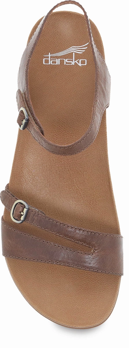 Janelle - Tan Glazed Comfortable Straps Comfortable Travel Footwear