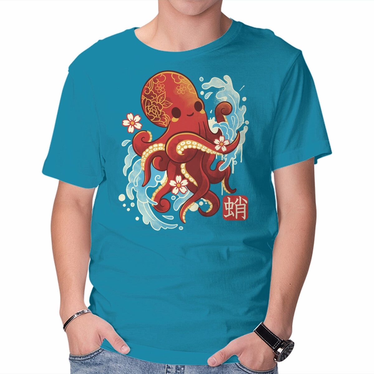Printed Logo Japanese Octopus Kawaii
