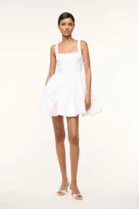 LANDSCAPE DRESS | WHITE Cinched-Waist