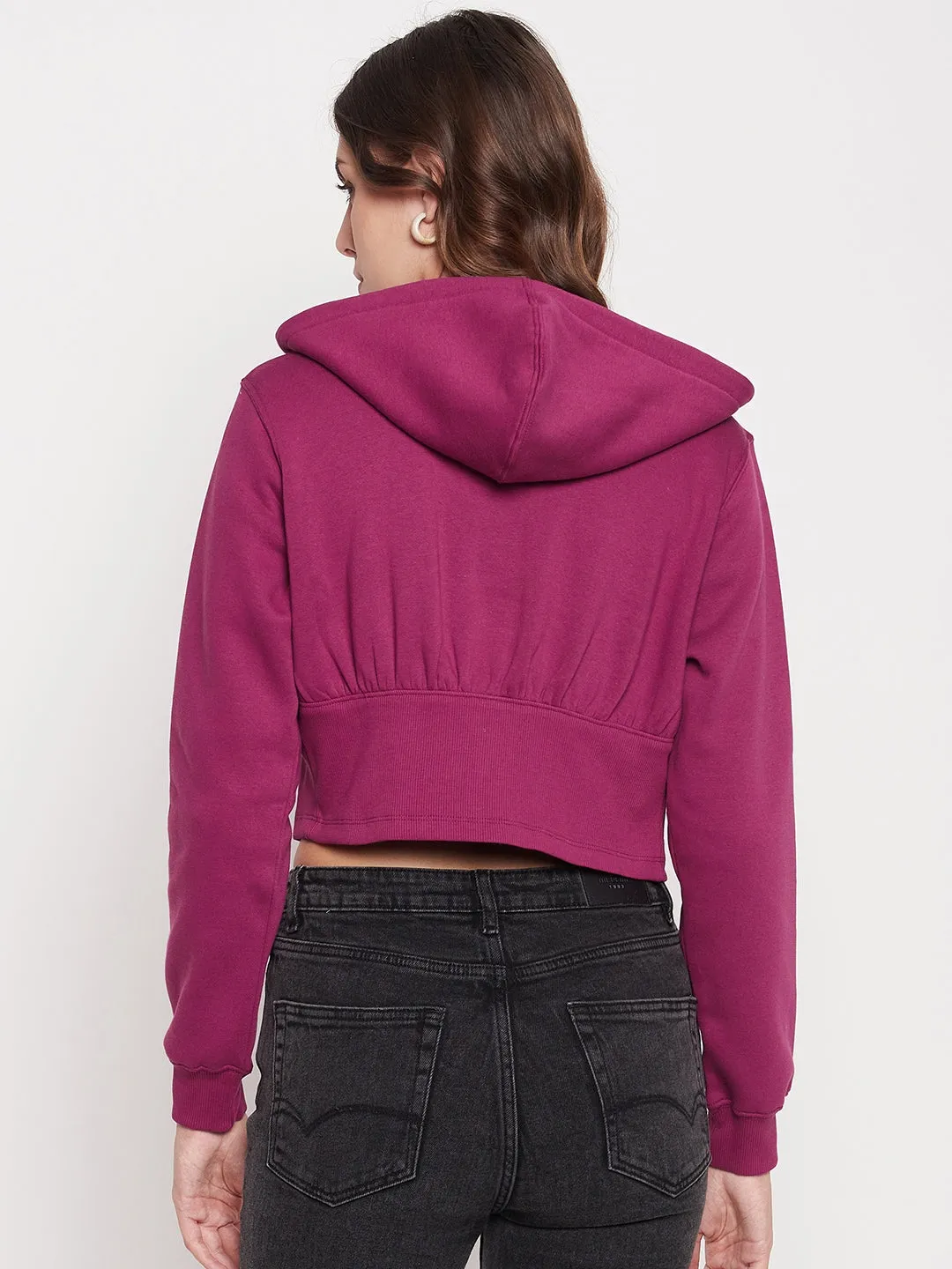 market demand Light Warmth Madame Crop Plum Corset Sweatshirt