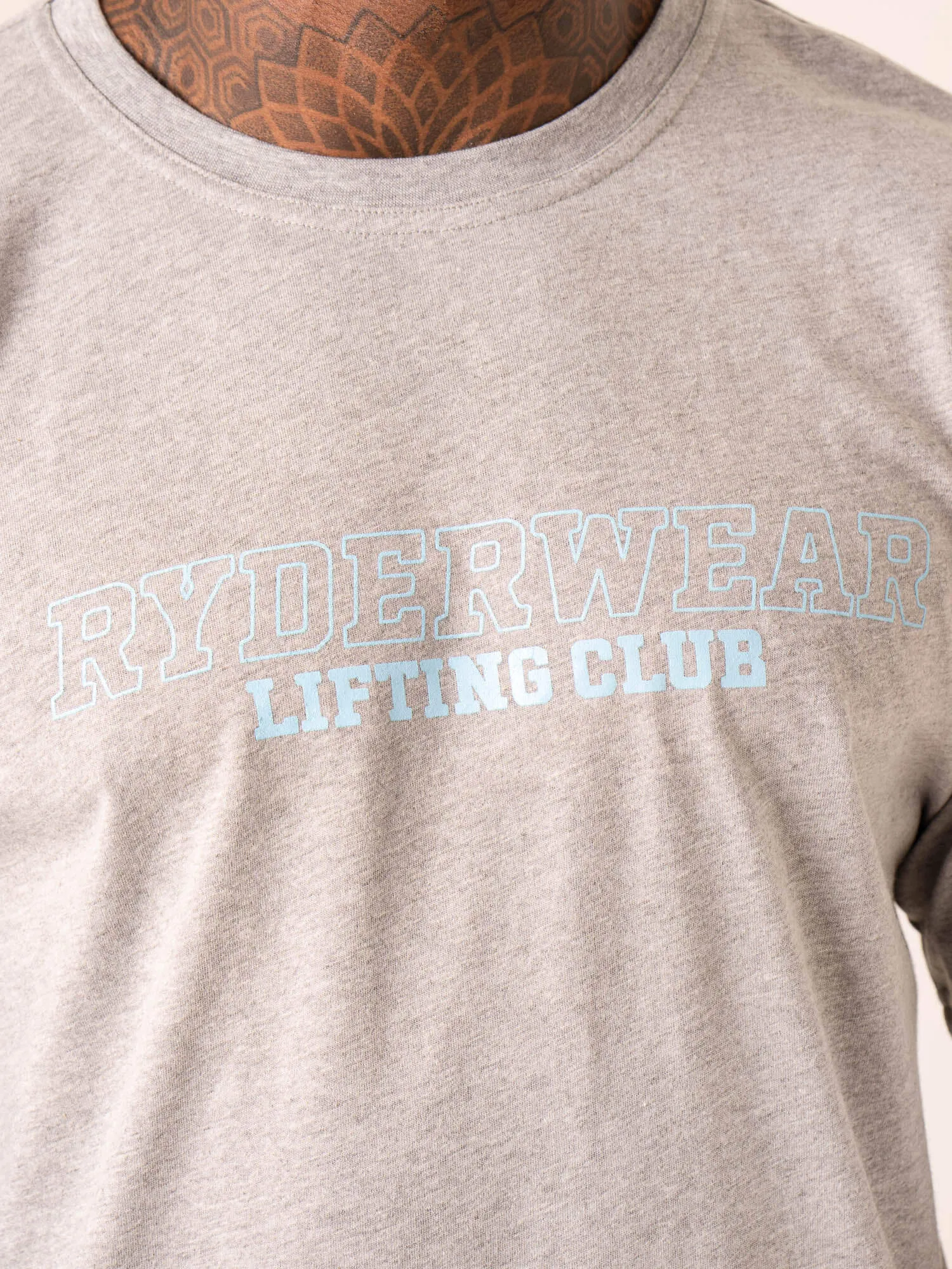 Timeless Layer Classic Layer Wear Lifting Club T-Shirt - Grey Marl