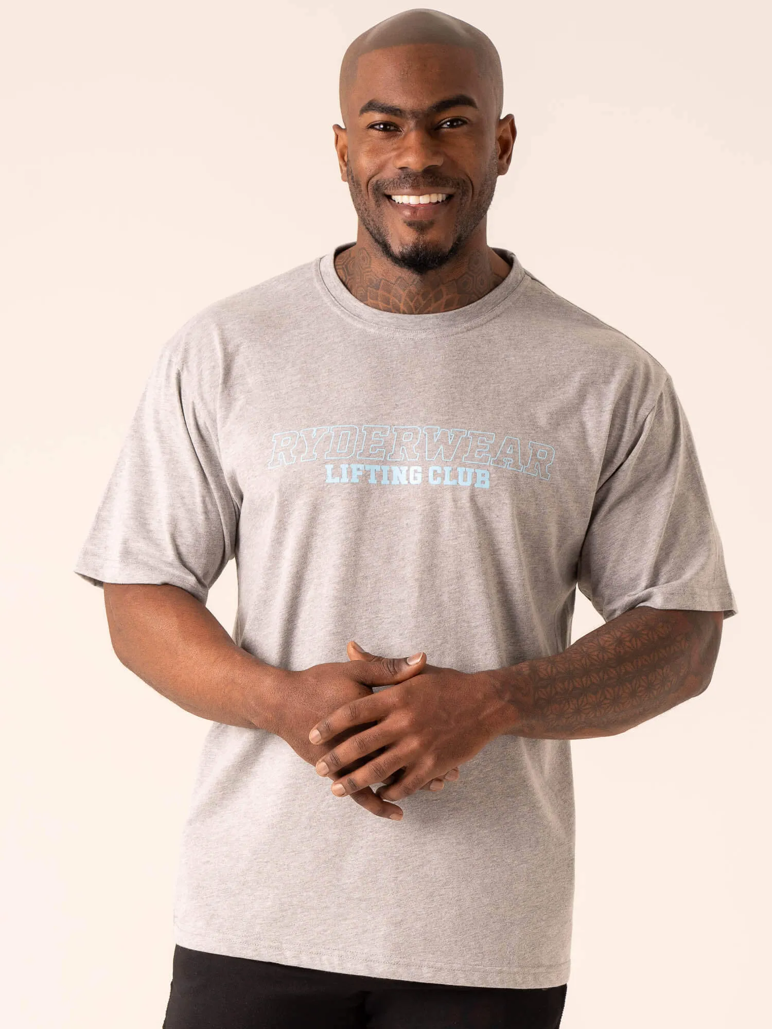 Layering Comfort Wear Lifting Club T-Shirt - Grey Marl