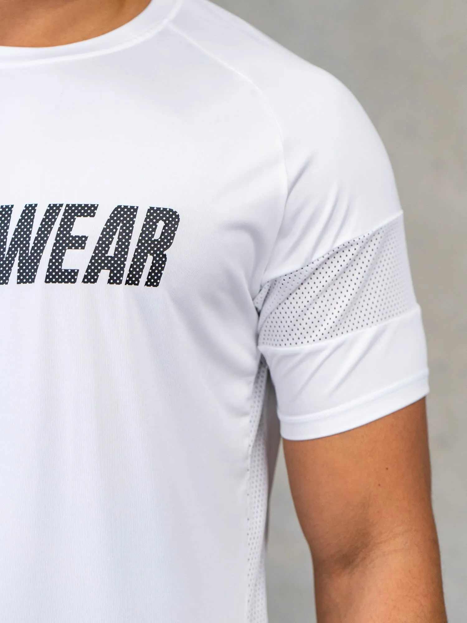 Breathable and Comfortable Flex Mesh T-Shirt - White