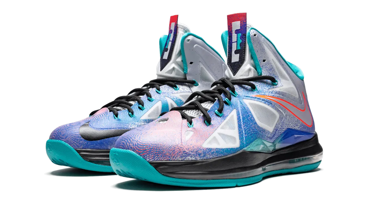 Lebron 10 "Re-Entry - Pure Platinum" Durable Rubber Base High-Performance Cushioning