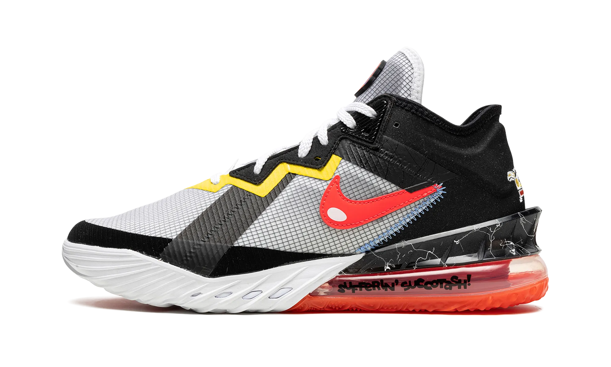 LeBron 18 Low "Sylvester vs Tweety" Adaptive Collar Padding Foot Balance Zone