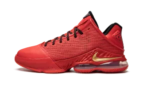 LeBron 19 Low "Light Crimson" Breathable Construction Wide Base Platform