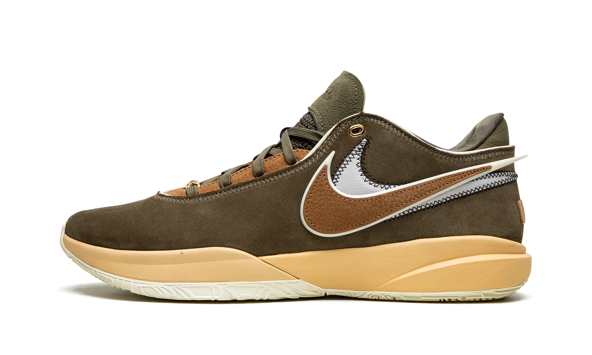 Enhanced Heel Cup LeBron 20 "Olive Suede"