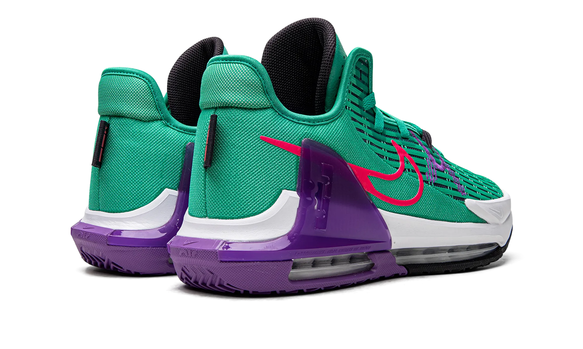 LeBron Witness VI "Clear Emerald / Wild Berry" Traction Jump