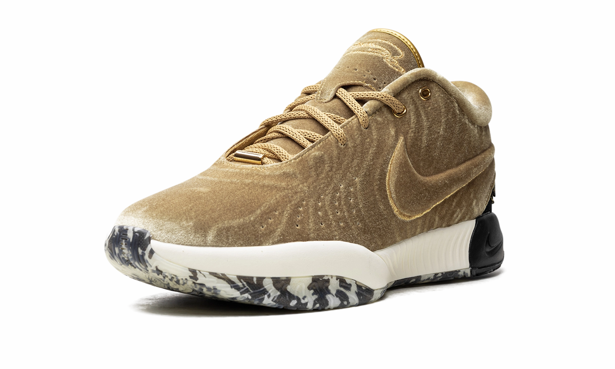 LeBron 21 "The Shop - Metallic Gold" Non Slip Outsole Pattern Stain Resistant