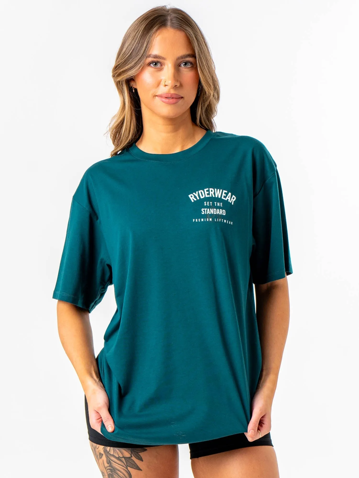 Everyday Chic Cozy Layer Legacy T-Shirt - Emerald