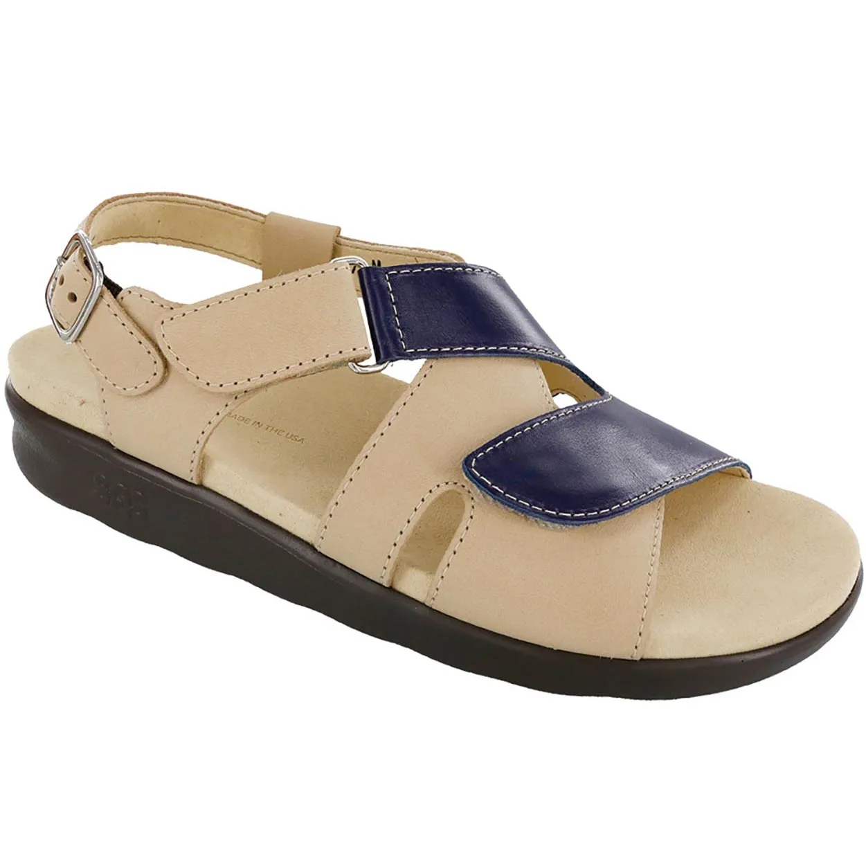 Huggy - Blue/Taupe Footwear for Traveling Breezy Mood