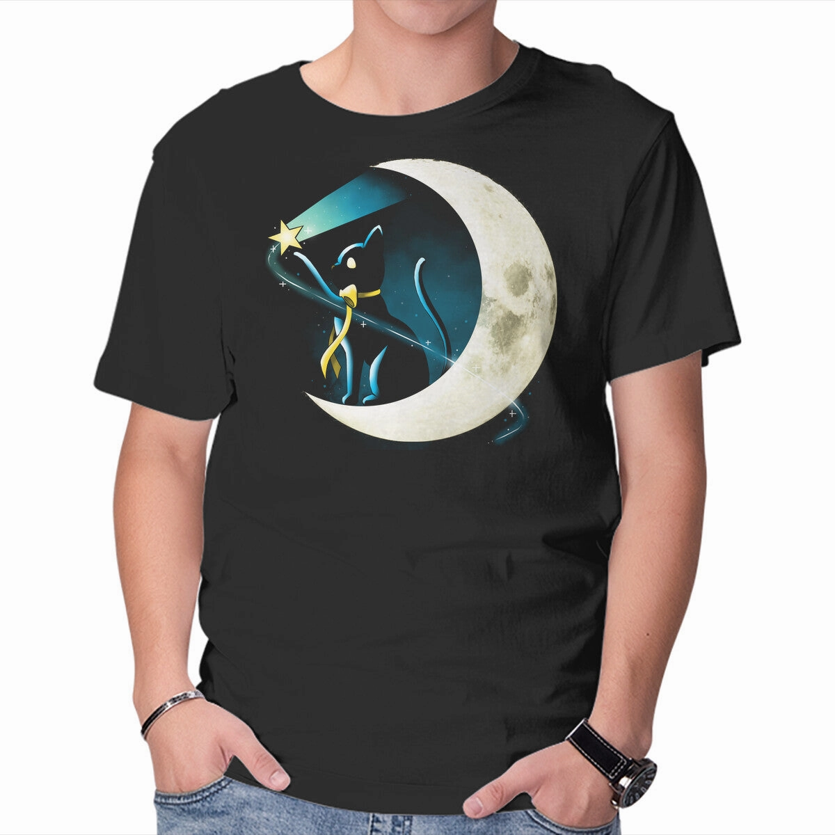 Cat Star Comets Stretch Fit Design Ethically Sourced Materials